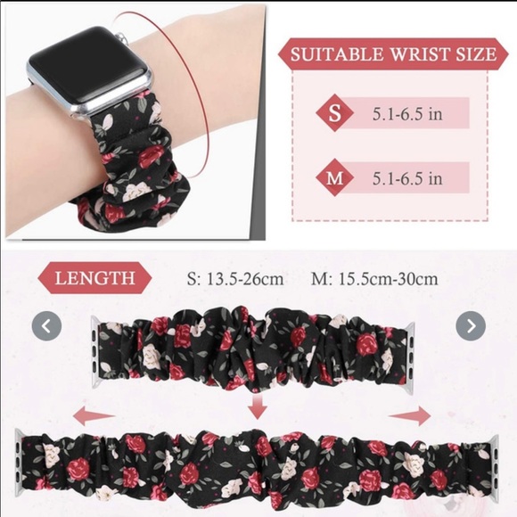 NWT 3 choices Scrunchie Apple Watch Band - Picture 3 of 9